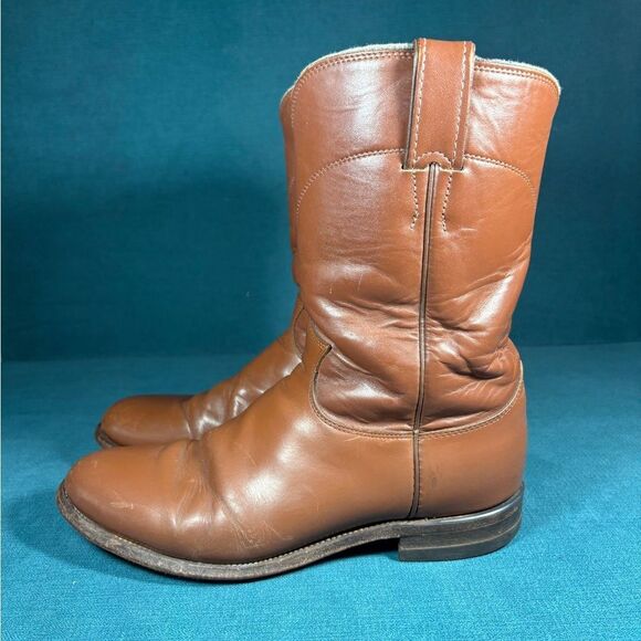 Size 8.5 - Women’s Justin Brown leather boots - Picture 1 of 9